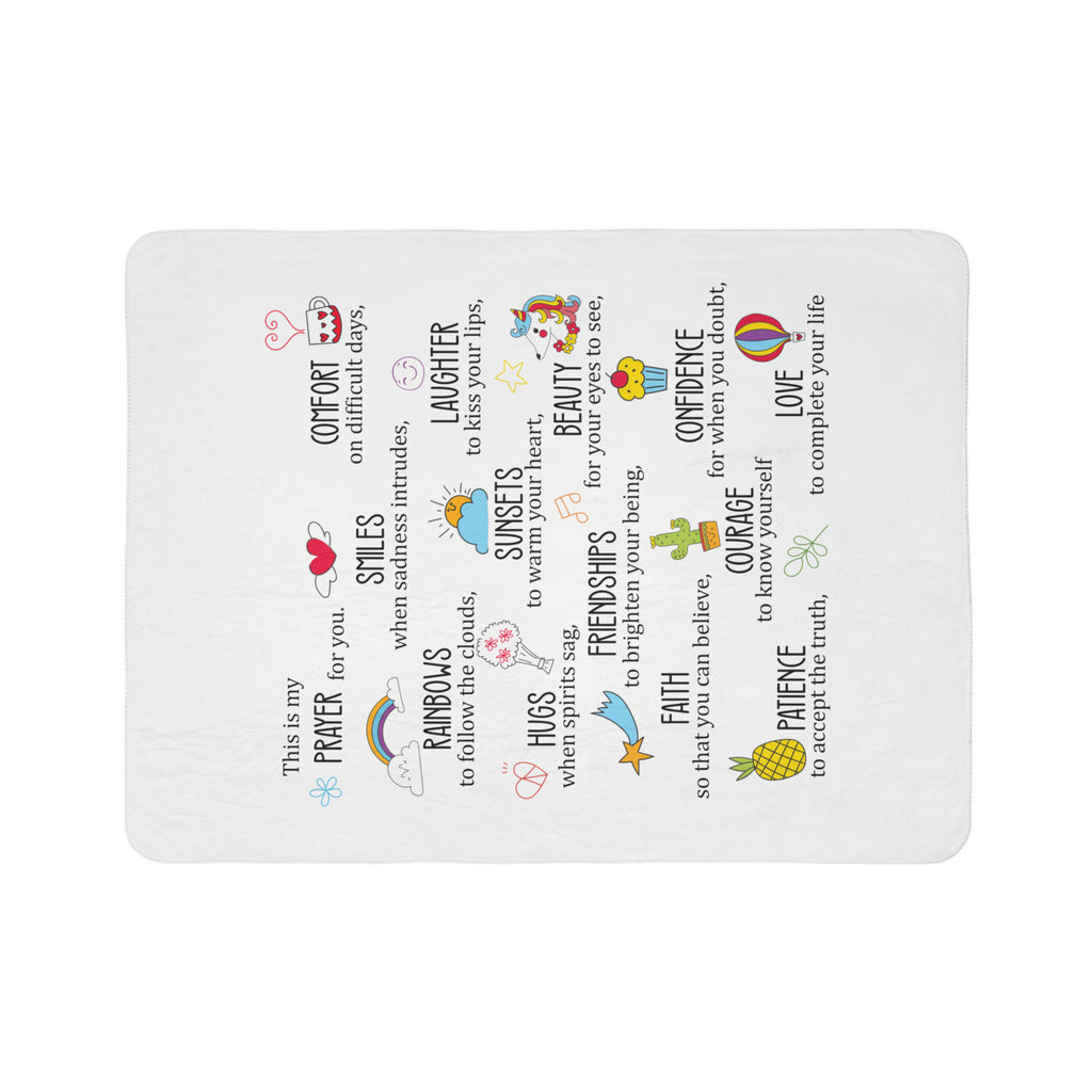 Custom Name Prayer-for-you Fleece Sherpa Blanket