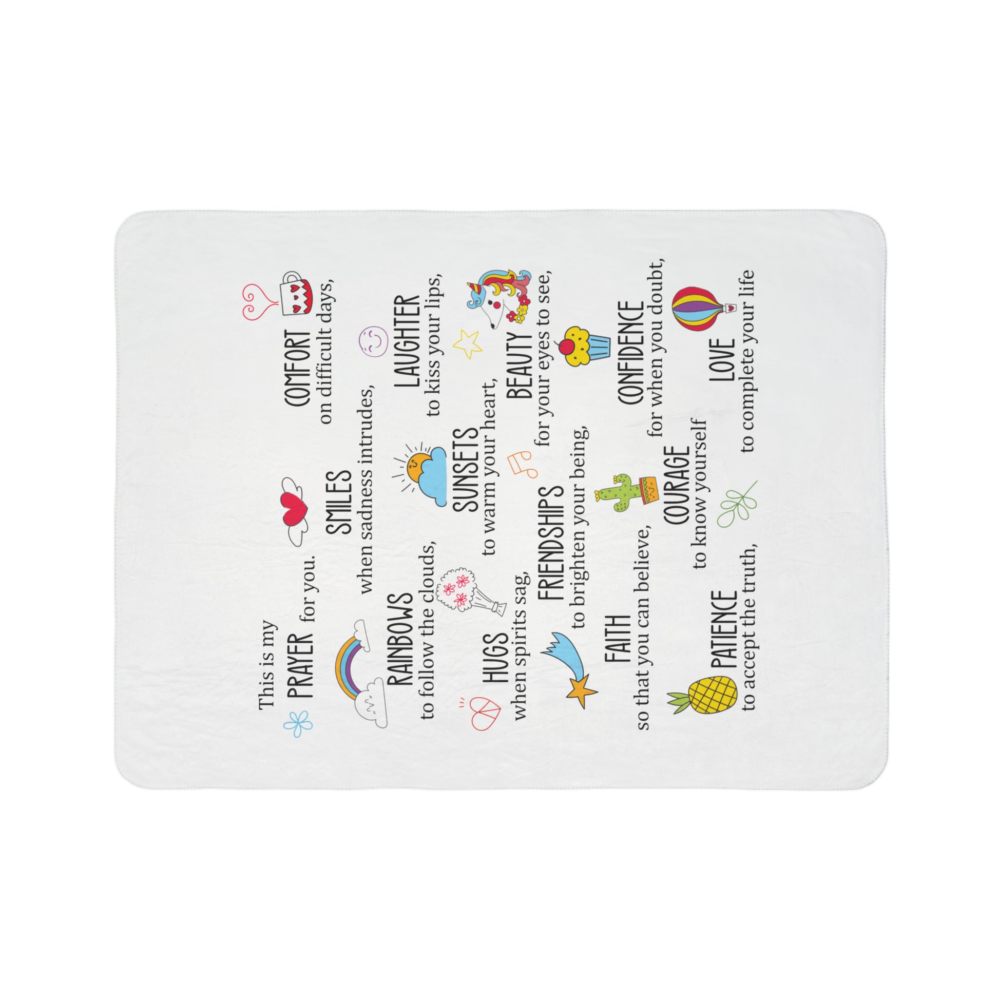 Custom Name Prayer-for-you Fleece Sherpa Blanket
