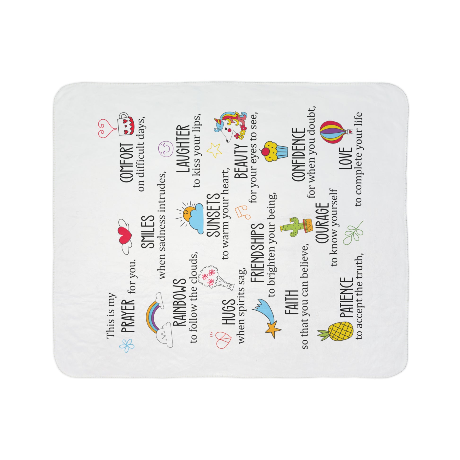 Custom Name Prayer-for-you Fleece Sherpa Blanket