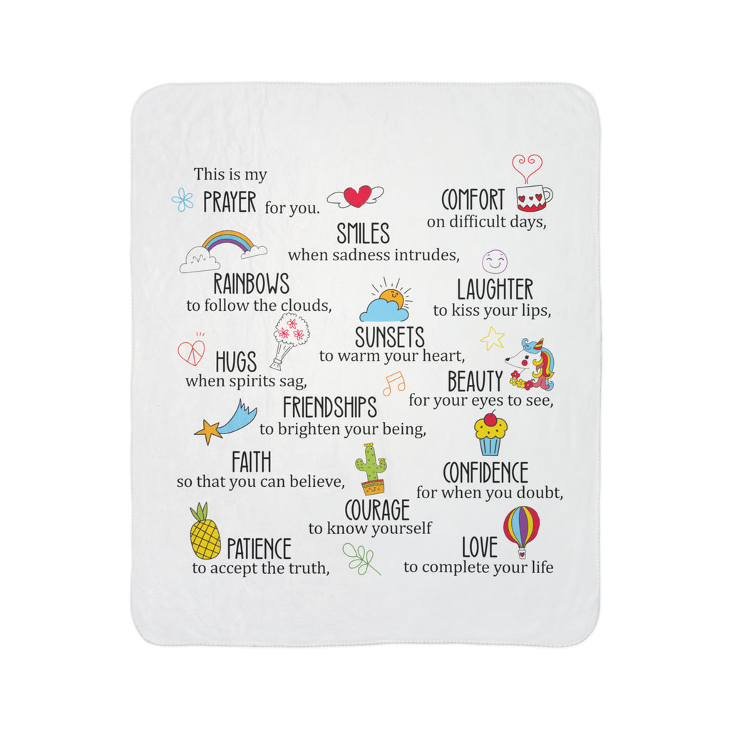 Custom Name Prayer-for-you Fleece Sherpa Blanket