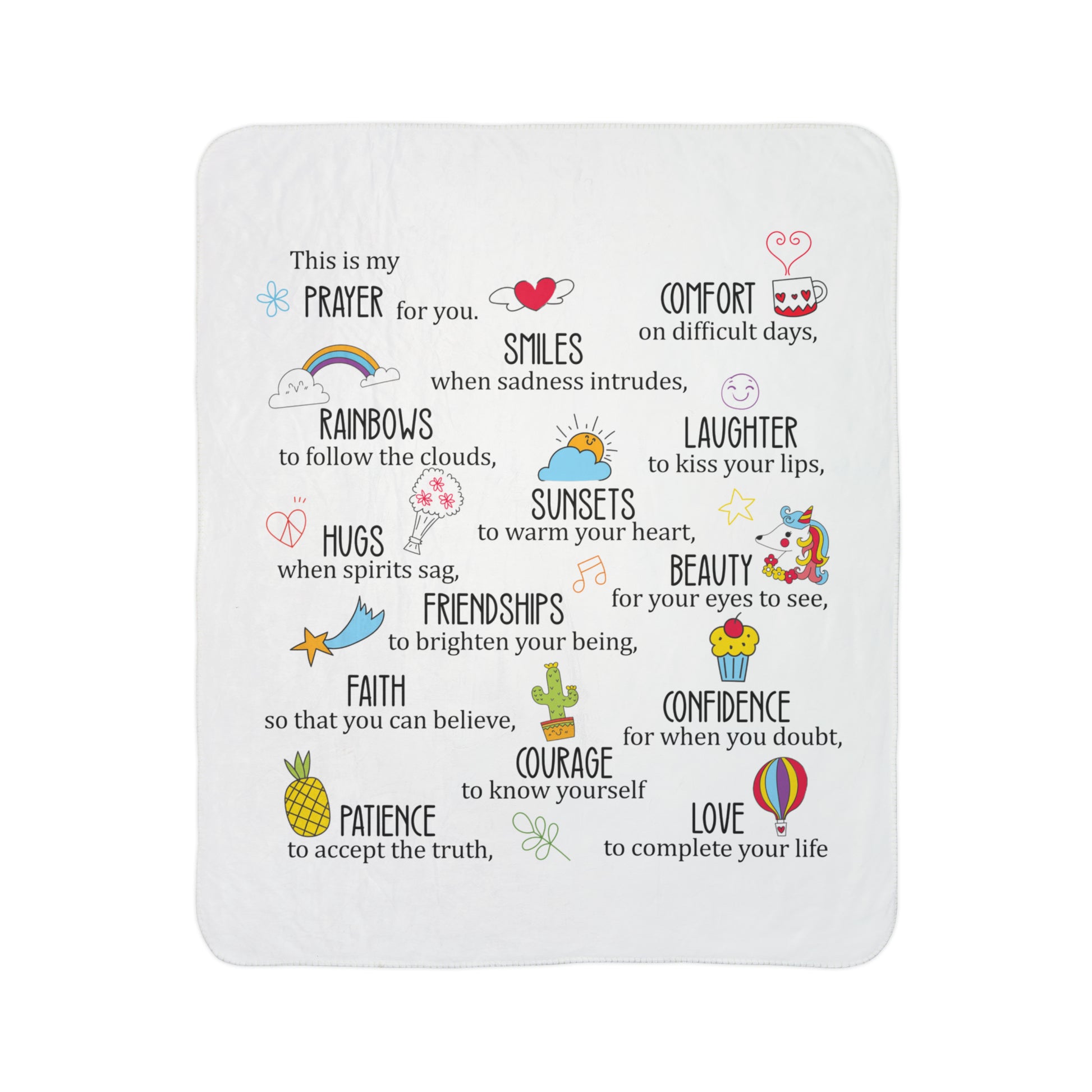 Custom Name Prayer-for-you Fleece Sherpa Blanket