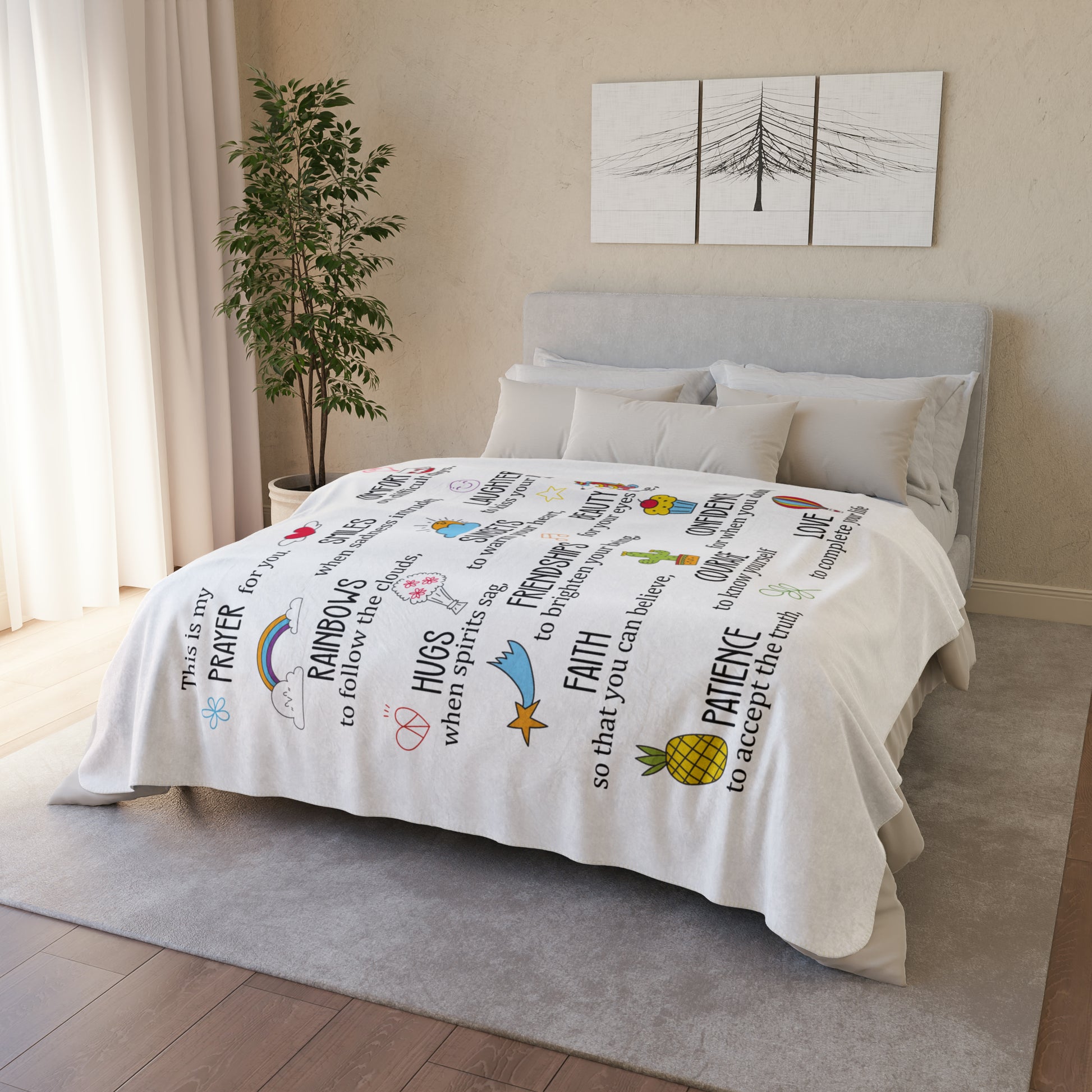 Custom Name Prayer-for-you Fleece Sherpa Blanket