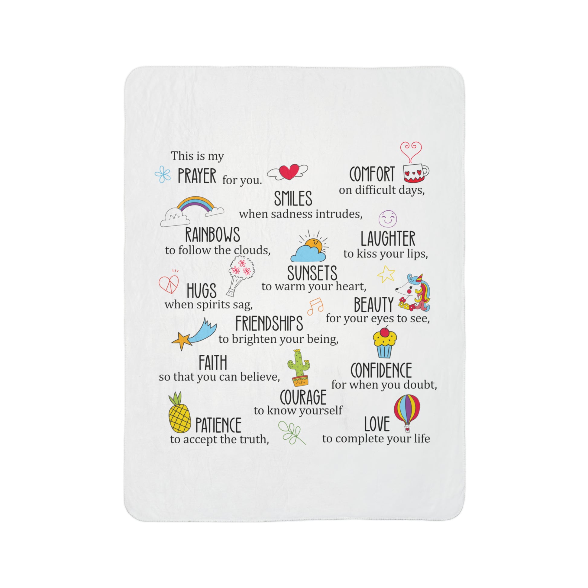 Custom Name Prayer-for-you Fleece Sherpa Blanket
