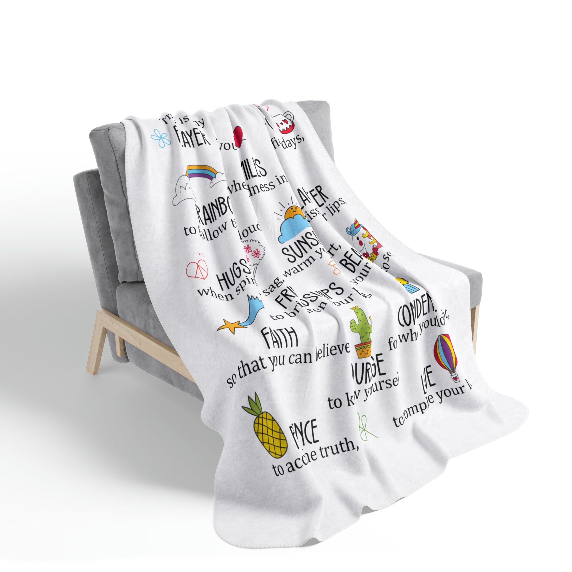 Custom Name Prayer-for-you Fleece Sherpa Blanket