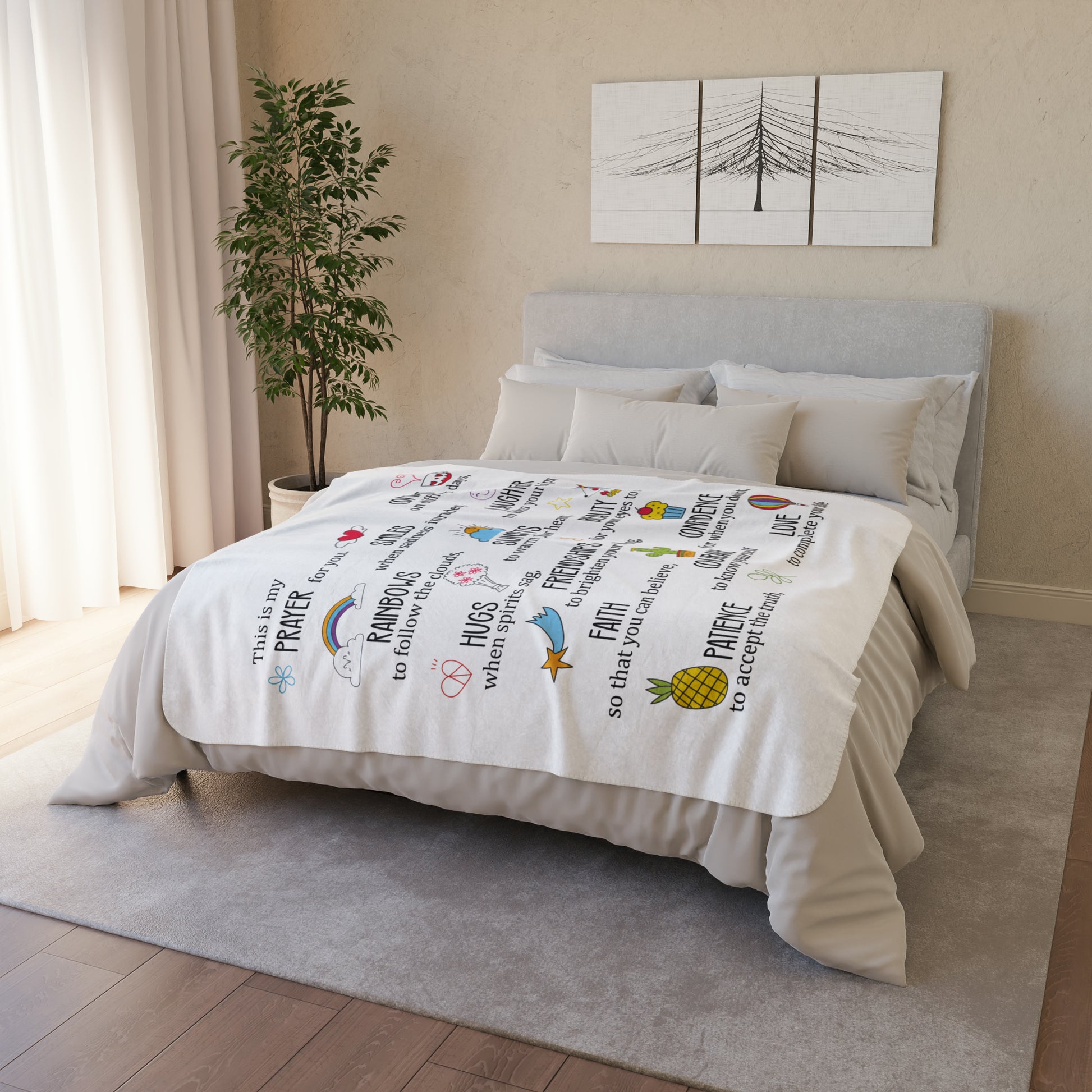 Custom Name Prayer-for-you Fleece Sherpa Blanket