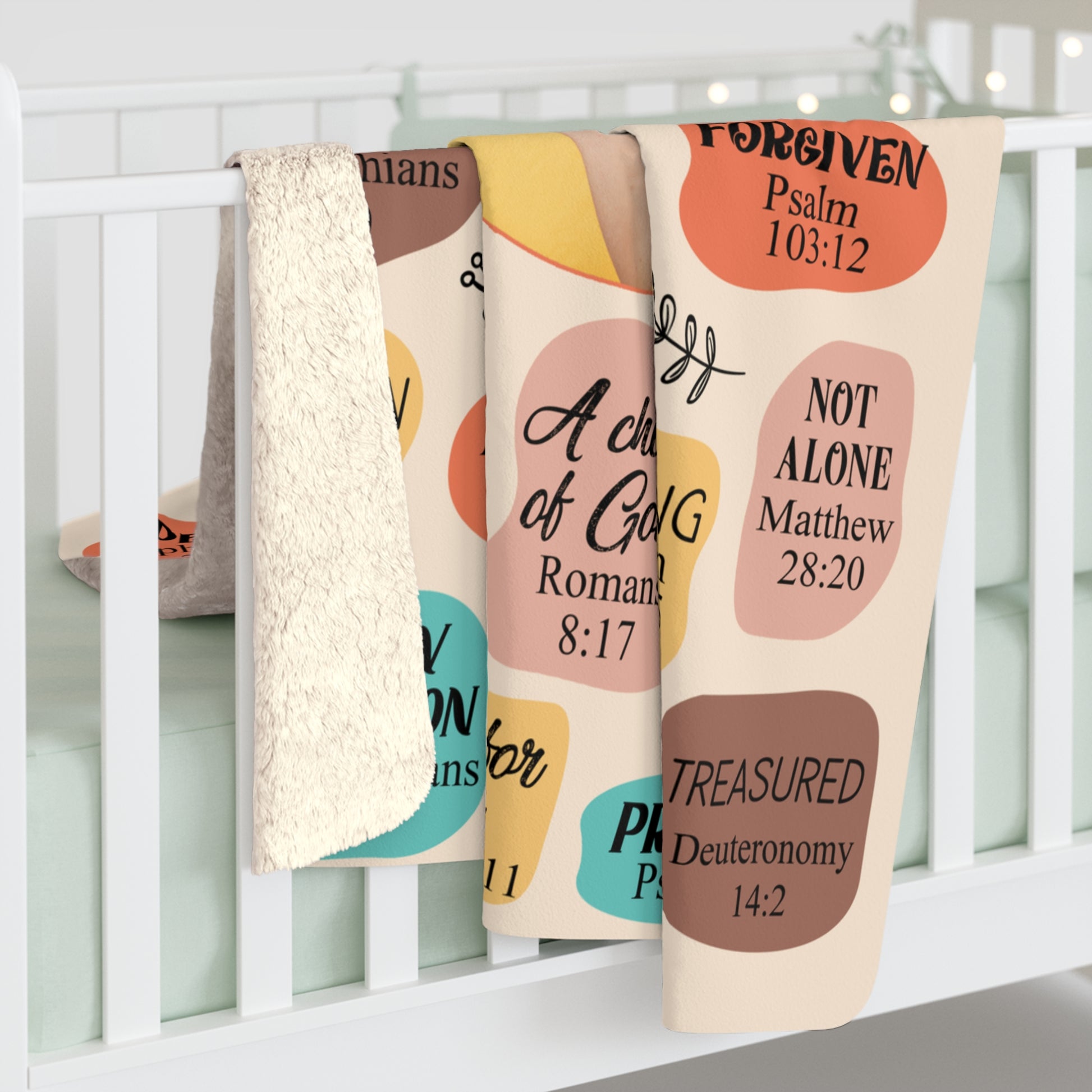 God Says Custom Photo Sherpa Fleece Gift Blanket