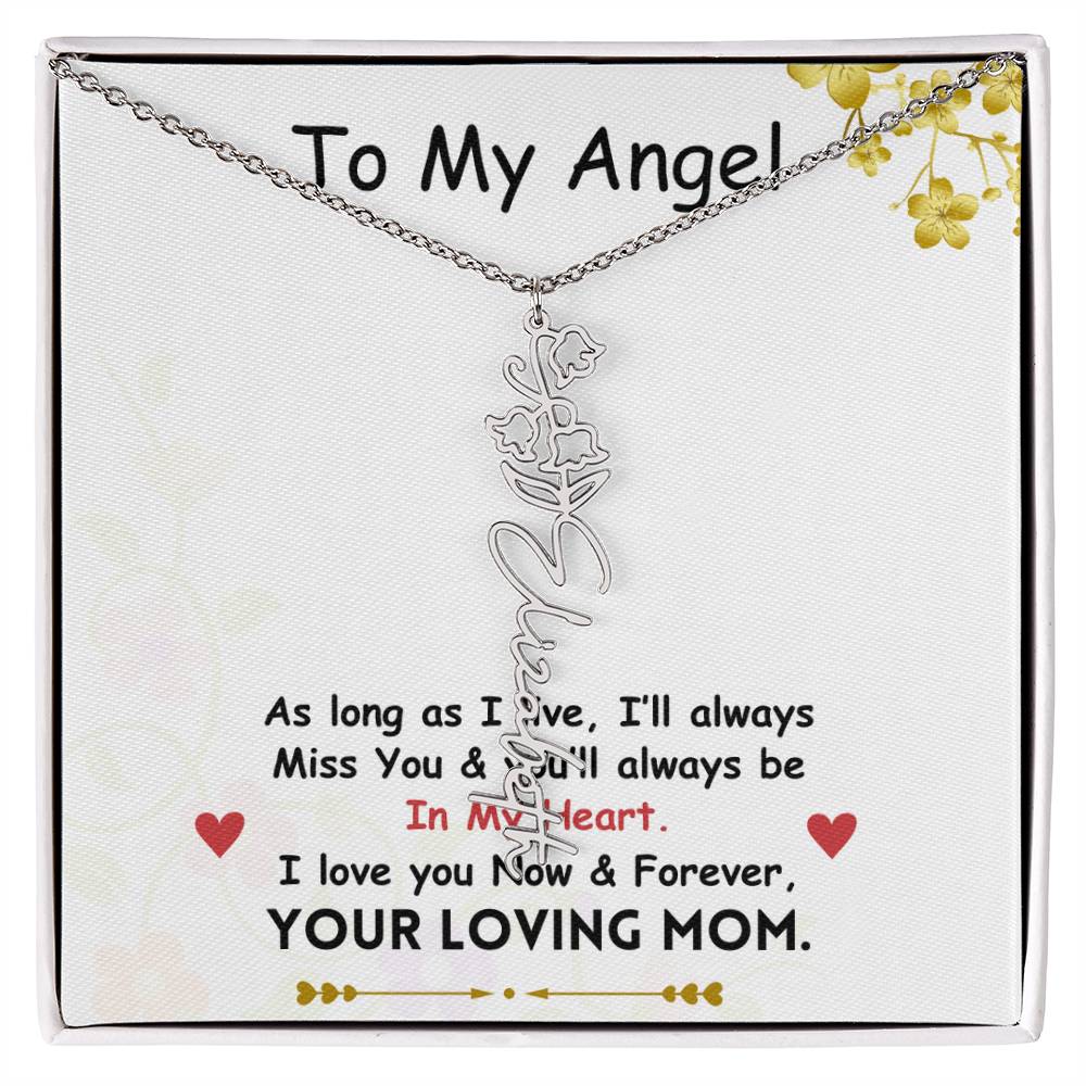 Mama Flower Name Necklace