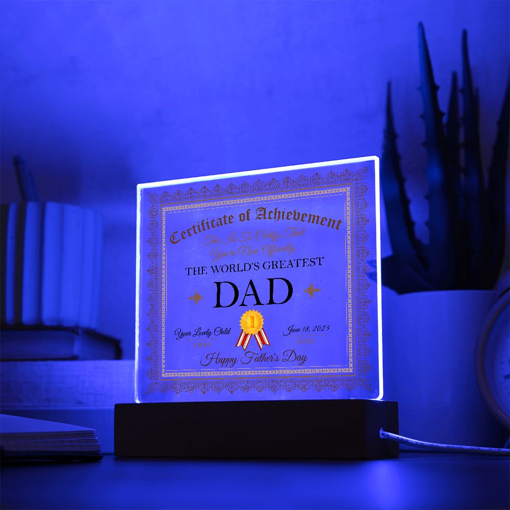 Worlds Greatest Dad Father's Day Plaque