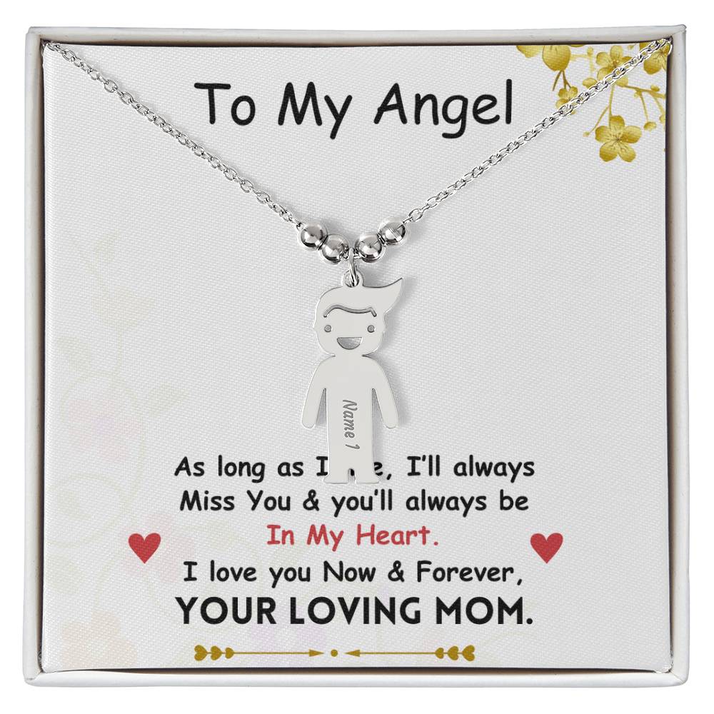 Kid Charm Necklace for Mom
