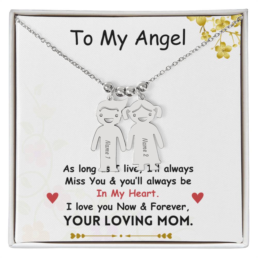 Kid Charm Necklace for Mom
