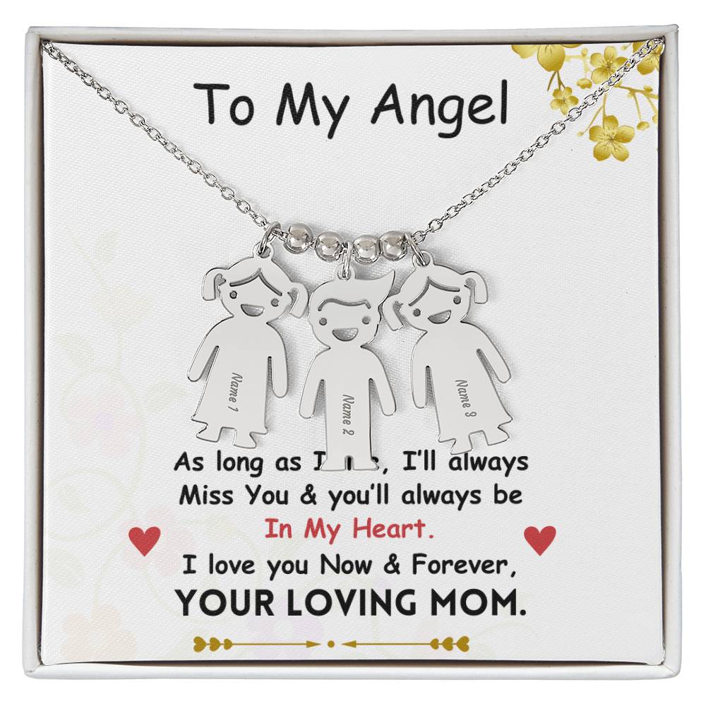 Kid Charm Necklace for Mom