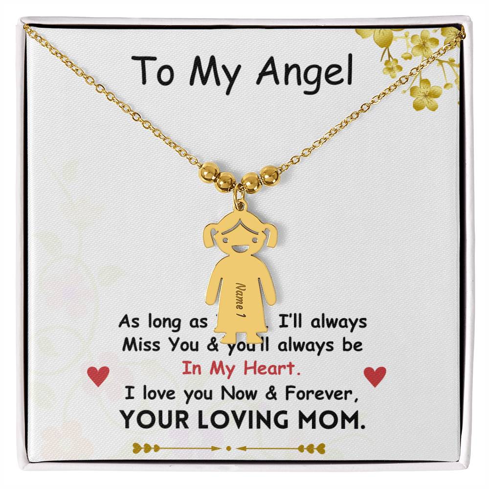 Kid Charm Necklace for Mom