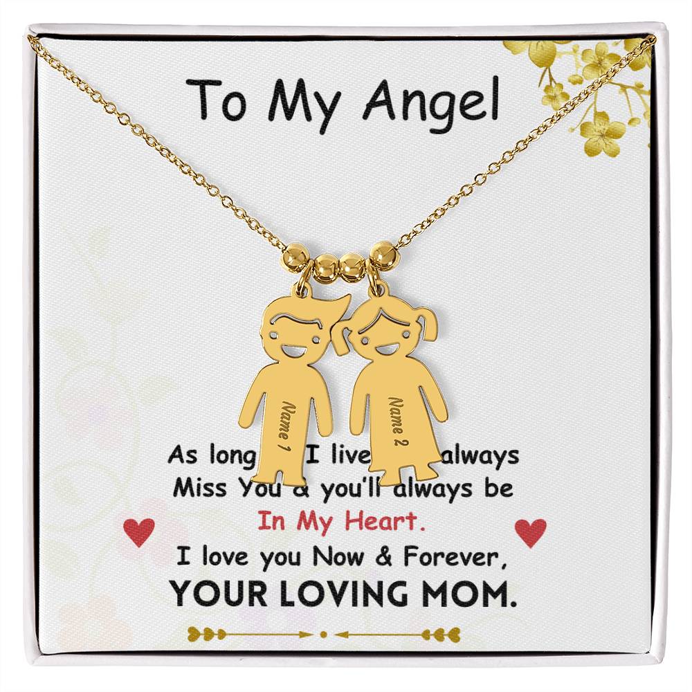 Kid Charm Loving Mom Necklace