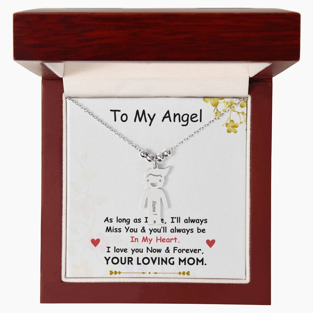 Kid Charm Necklace for Mom