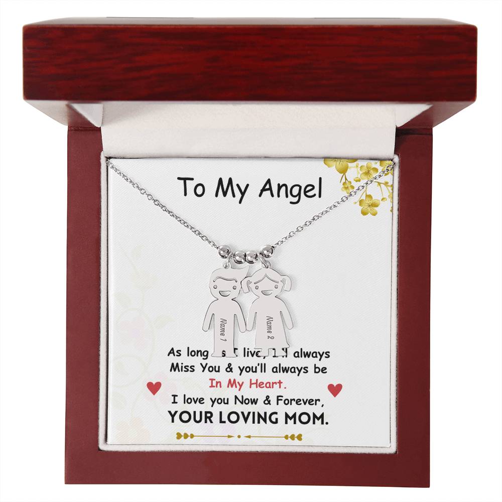 Kid Charm Loving Mom Necklace
