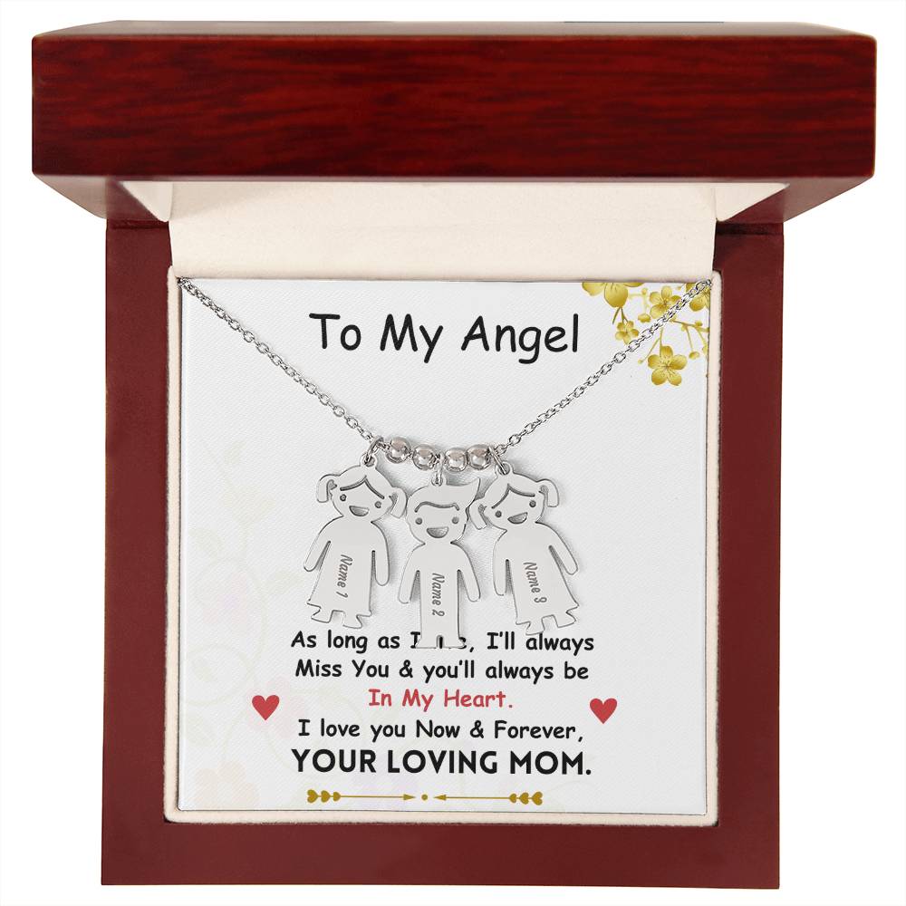 Kid Charm Necklace for Mom