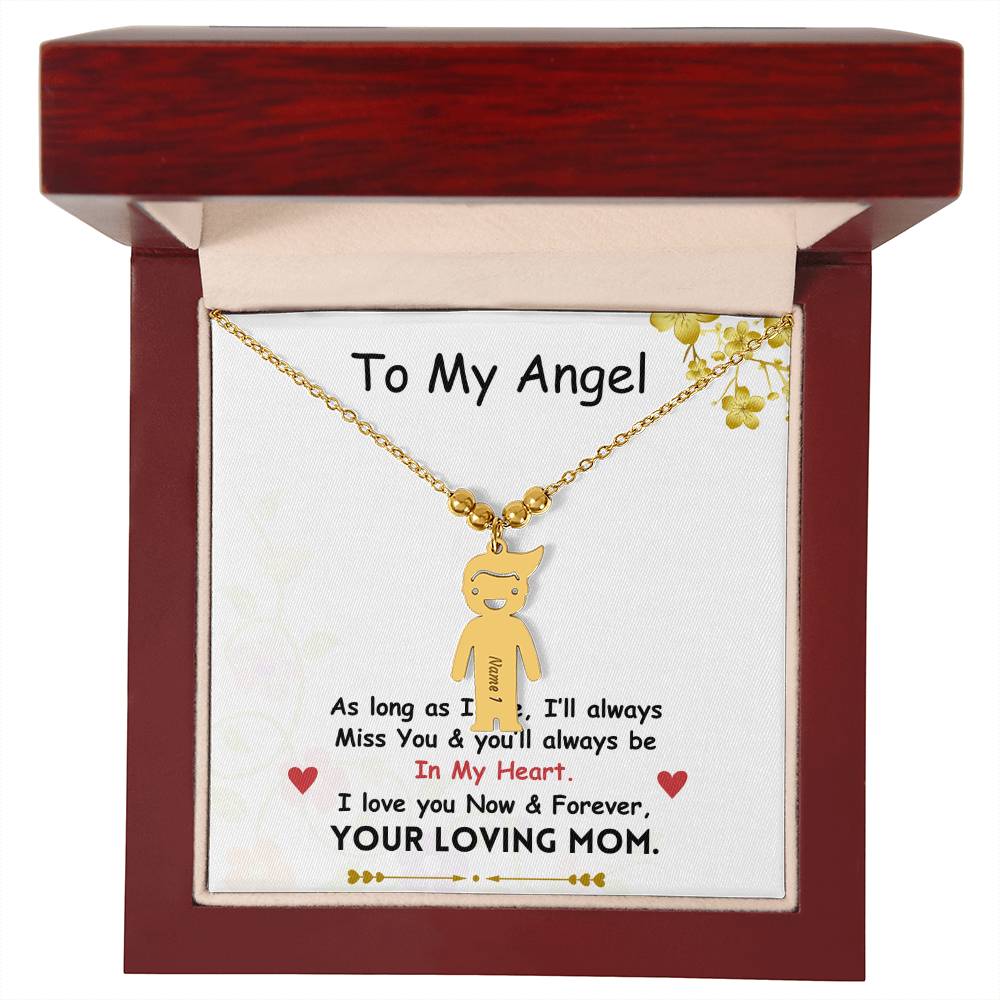 Kid Charm Necklace for Mom
