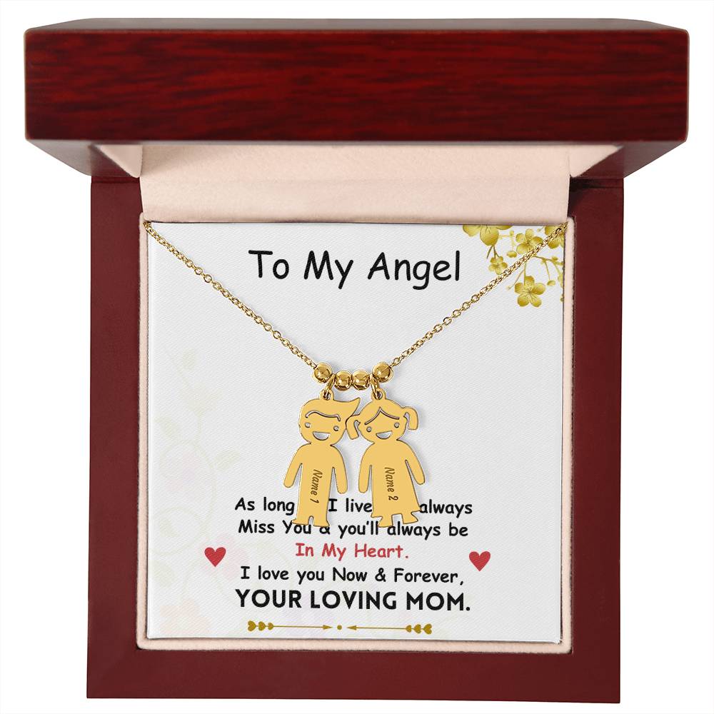 Kid Charm Necklace for Mom