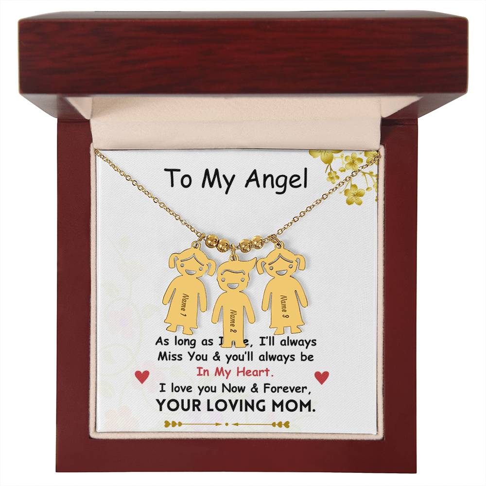 Kid Charm Necklace for Mom
