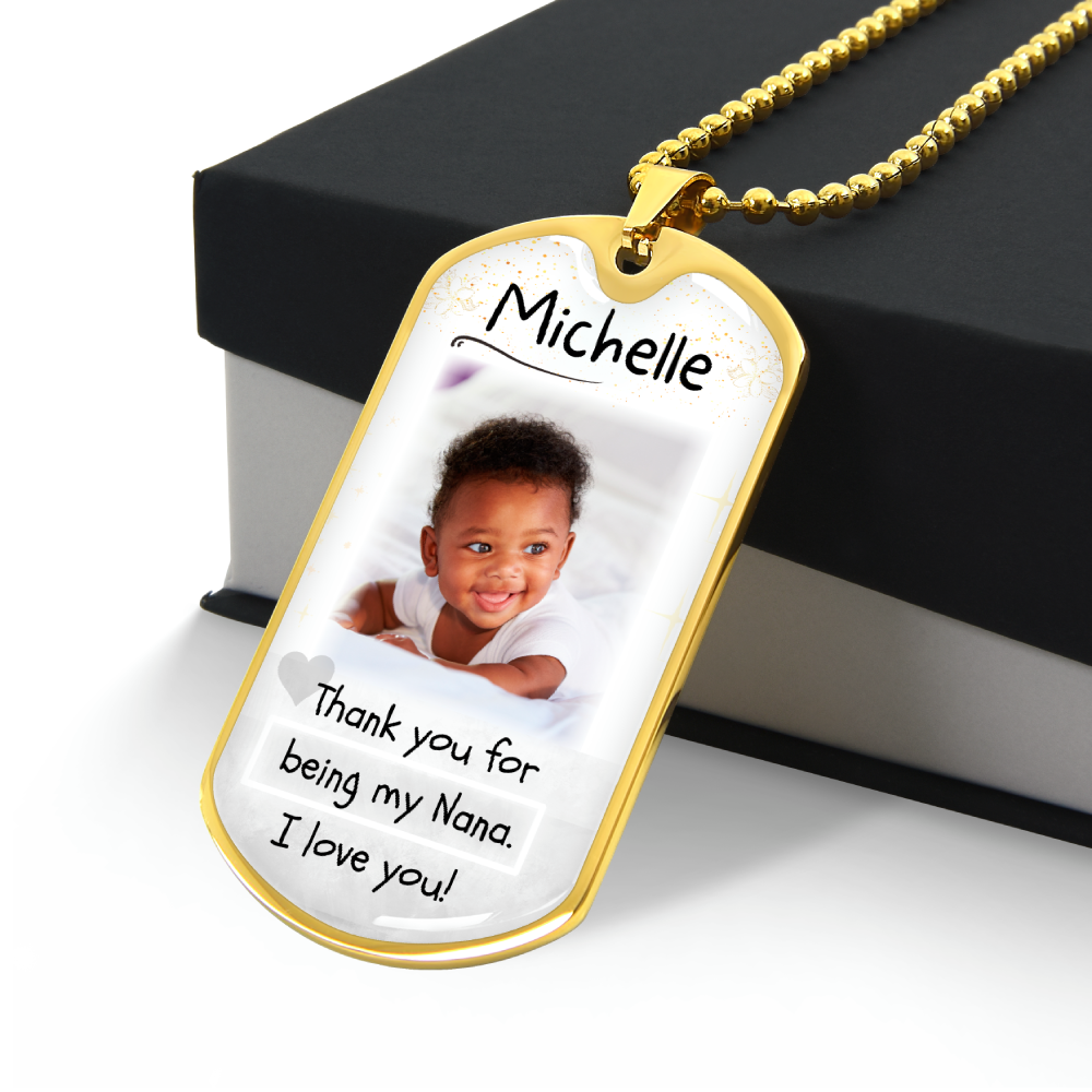Custom Name and Photo Dog-tag Necklace