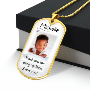 Custom Name and Photo Dog-tag Necklace