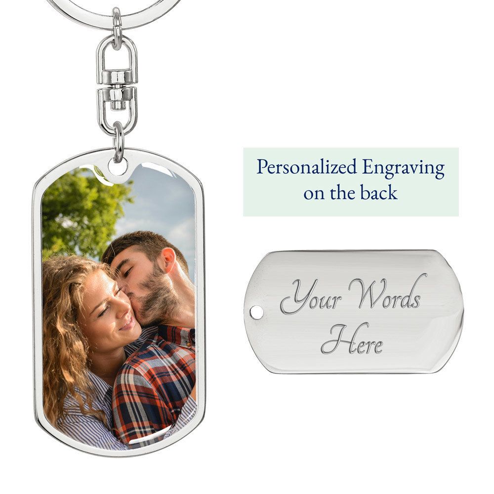 Custom Photo Dog-tag Keychain
