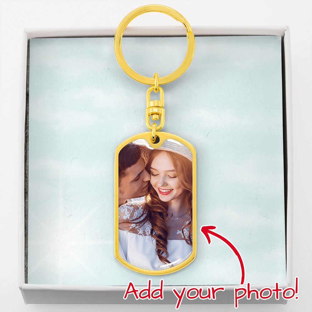 Custom Photo Dog-tag Keychain
