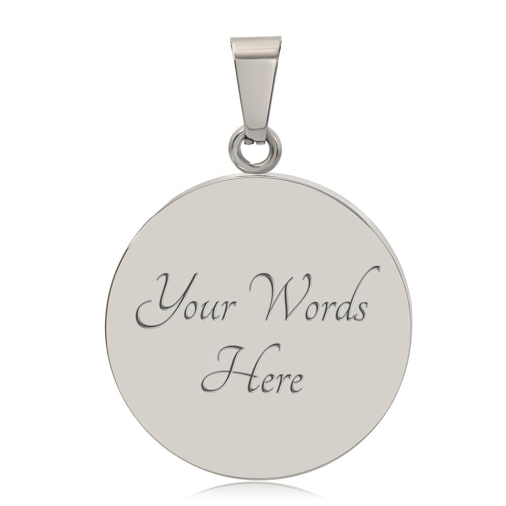 Greatest Title Circle Custom Names Necklace