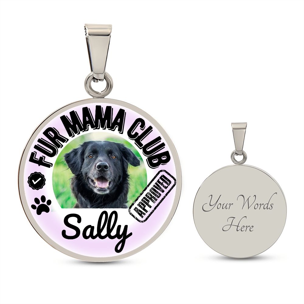 Fur Mama Club Custom Photo and Name Necklace