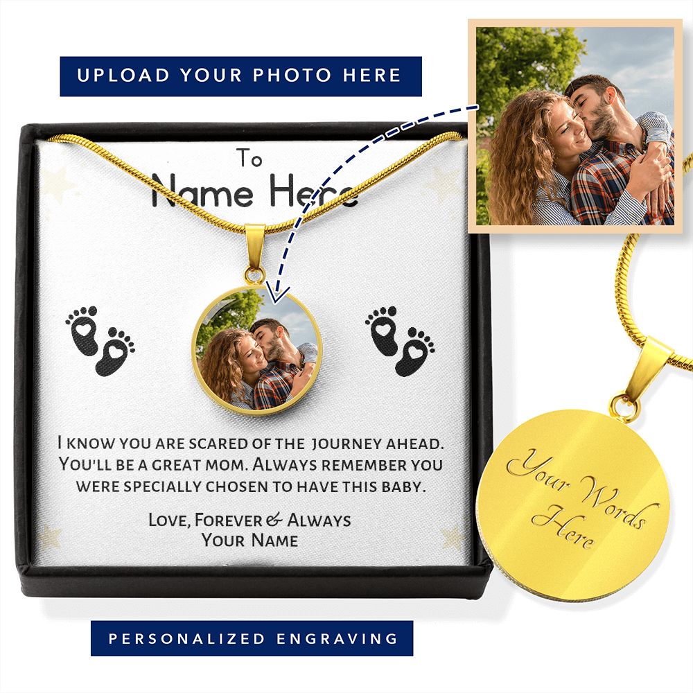 Journey Ahead Circle Sonogram Necklace