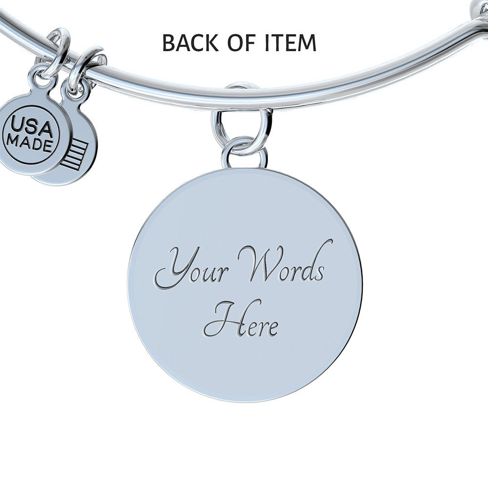 Newborn Baby Stats Photo Circle Bracelet