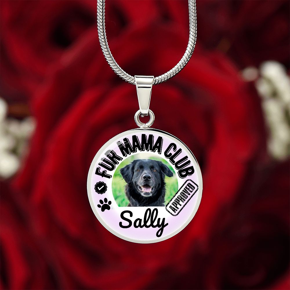 Fur Mama Club Custom Photo and Name Necklace