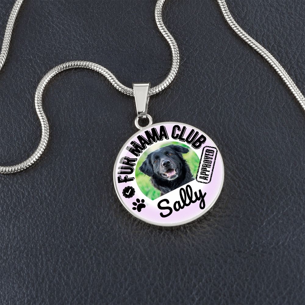 Fur Mama Club Custom Photo and Name Necklace