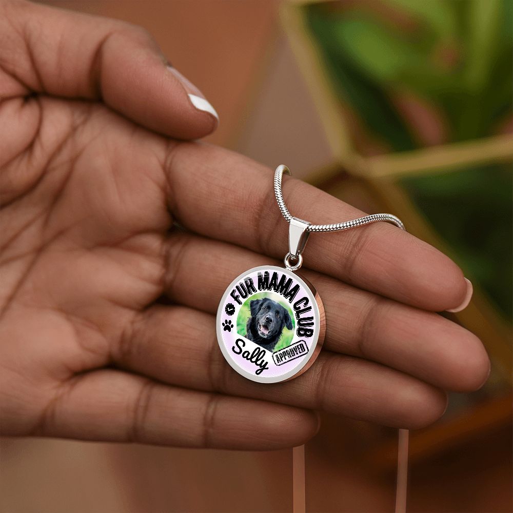 Fur Mama Club Custom Photo and Name Necklace