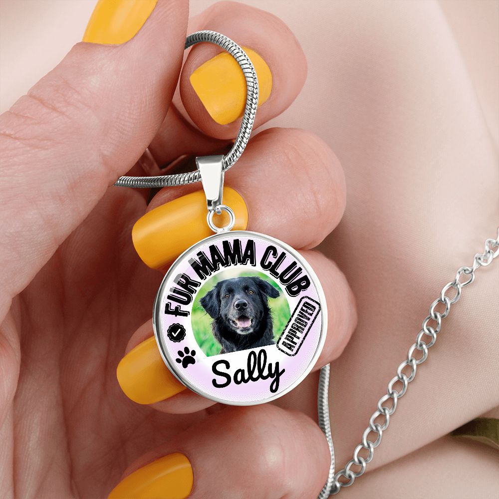 Fur Mama Club Custom Photo and Name Necklace