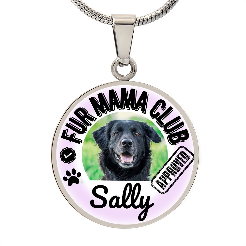 Fur Mama Club Custom Photo and Name Necklace