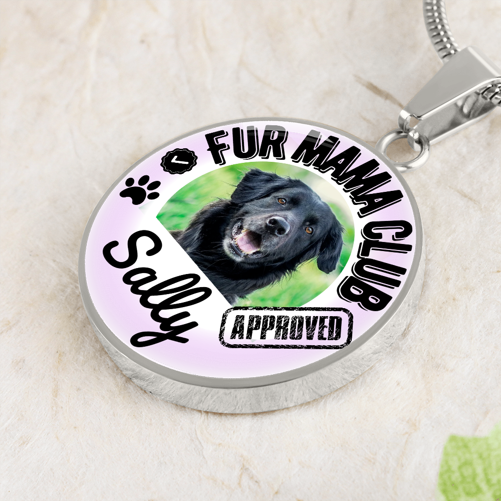 Fur Mama Club Custom Photo and Name Necklace