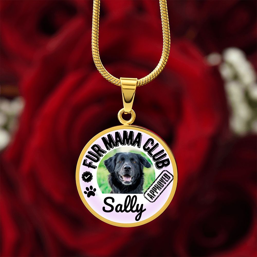 Fur Mama Club Custom Photo and Name Necklace