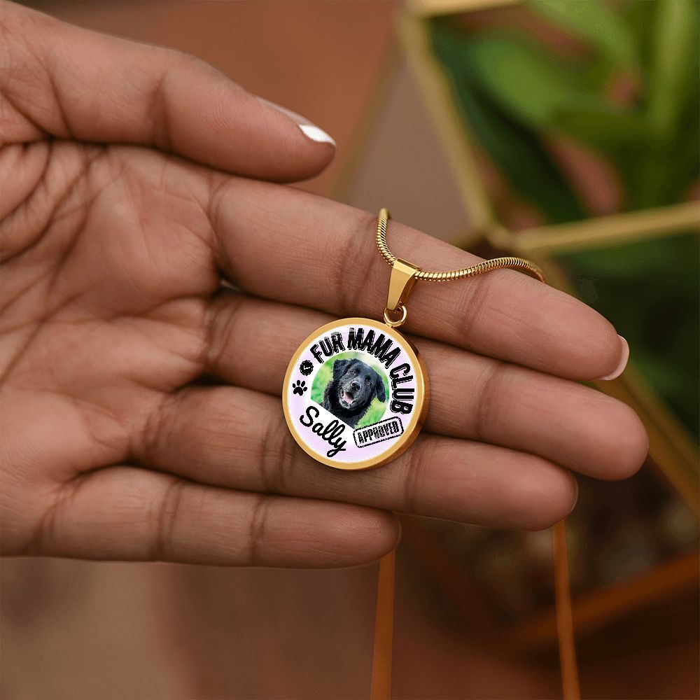 Fur Mama Club Custom Photo and Name Necklace