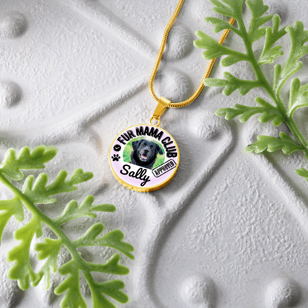 Fur Mama Club Custom Photo and Name Necklace
