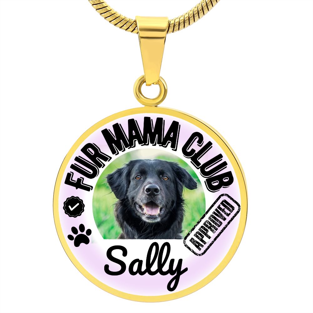 Fur Mama Club Custom Photo and Name Necklace