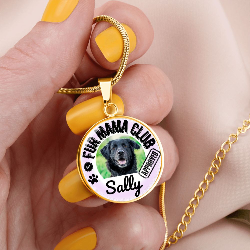 Fur Mama Club Custom Photo and Name Necklace