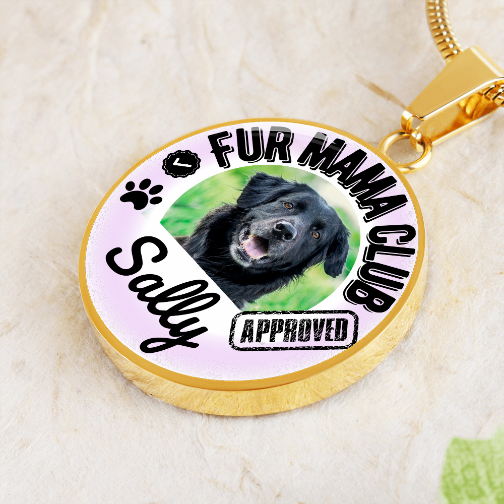 Fur Mama Club Custom Photo and Name Necklace