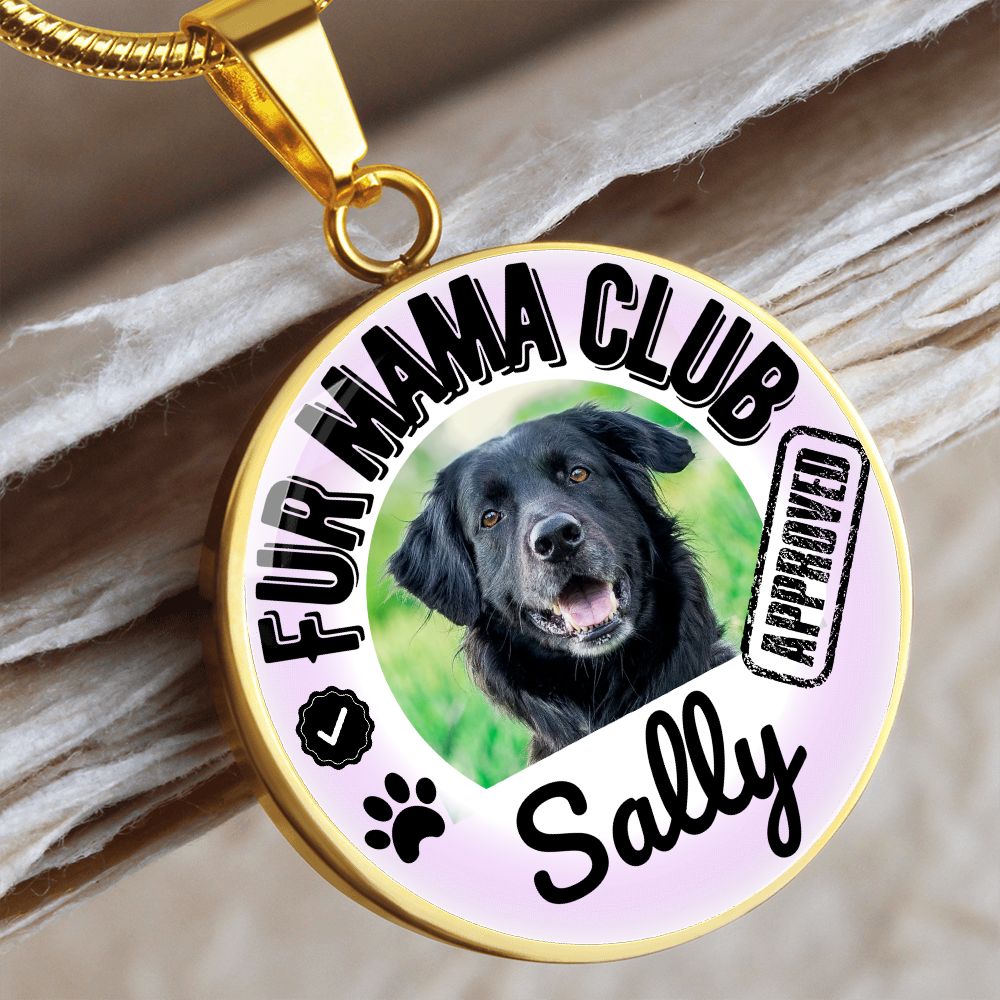 Fur Mama Club Custom Photo and Name Necklace