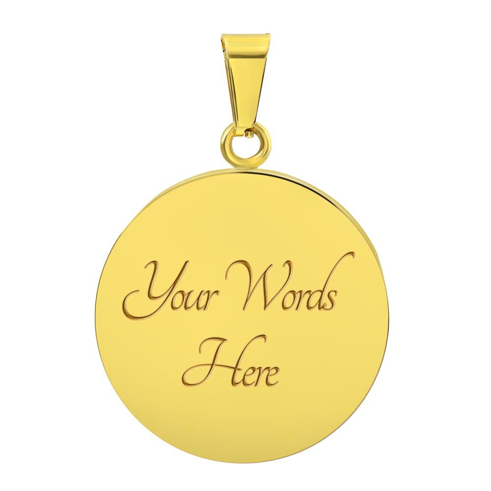 Greatest Title Circle Custom Names Necklace
