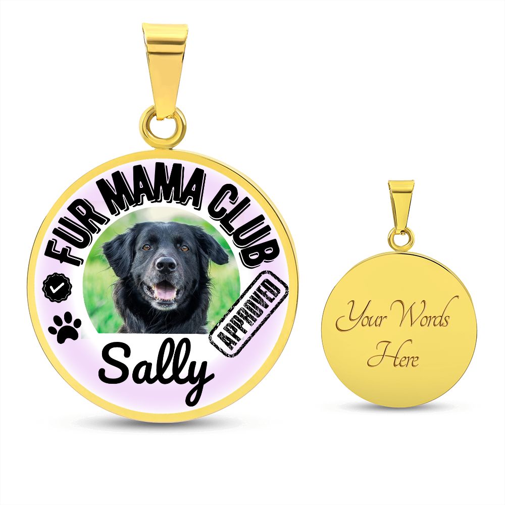 Fur Mama Club Custom Photo and Name Necklace