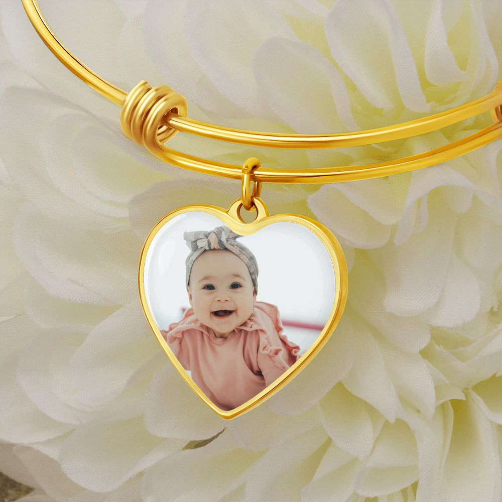 Custom Engravable Picture Heart Necklace