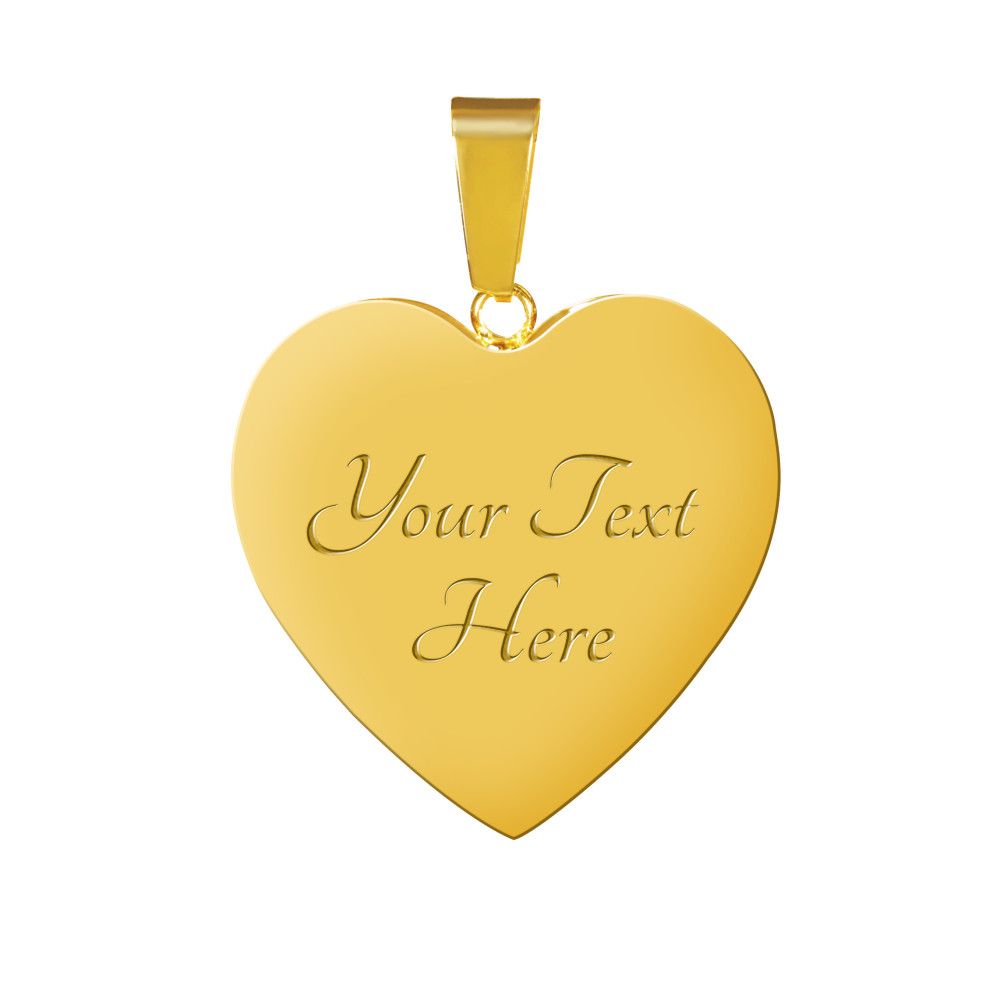 Custom Engravable Picture Heart Necklace