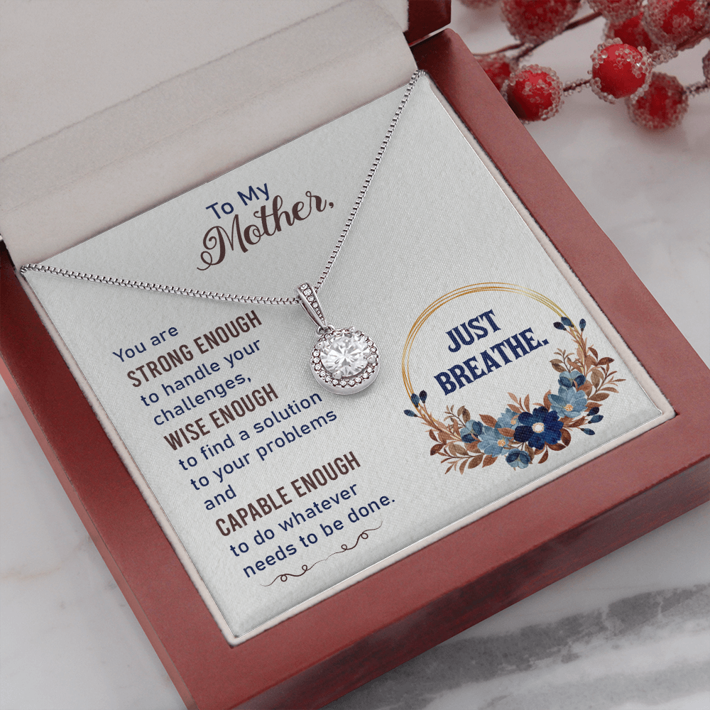 Mother Just Breathe Hope Necklace Gift