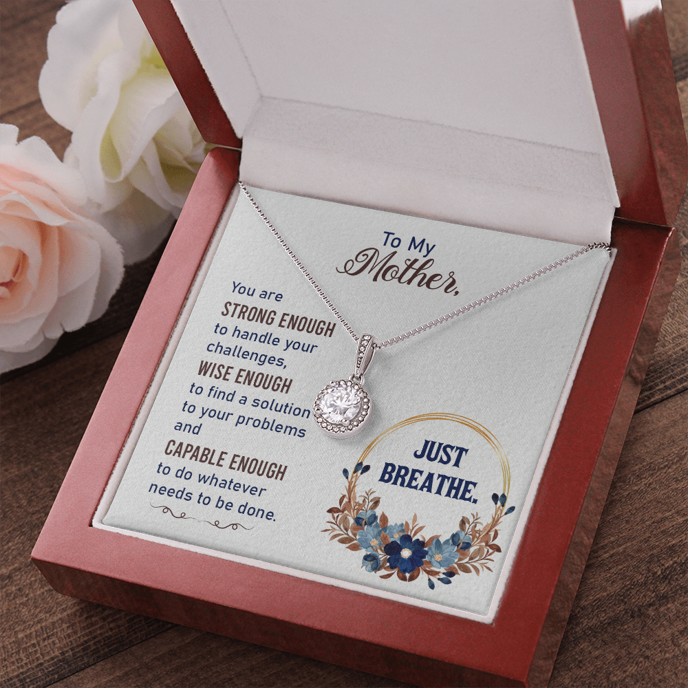 Mother Just Breathe Hope Necklace Gift
